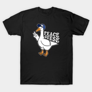 Peace Geese Silly Goose with Hat T-Shirt